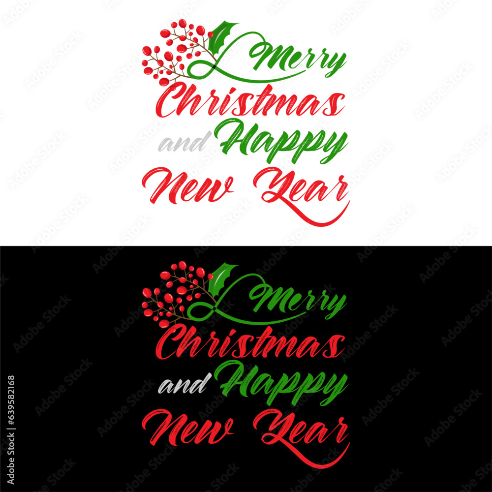 Fototapeta premium Merry Christmas and happy new year