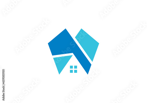 dental home logo. simple abstract tooth care inspiration vector design.