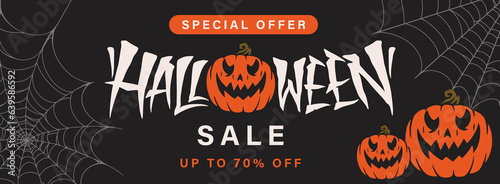 Special Halloween sale banner colorful