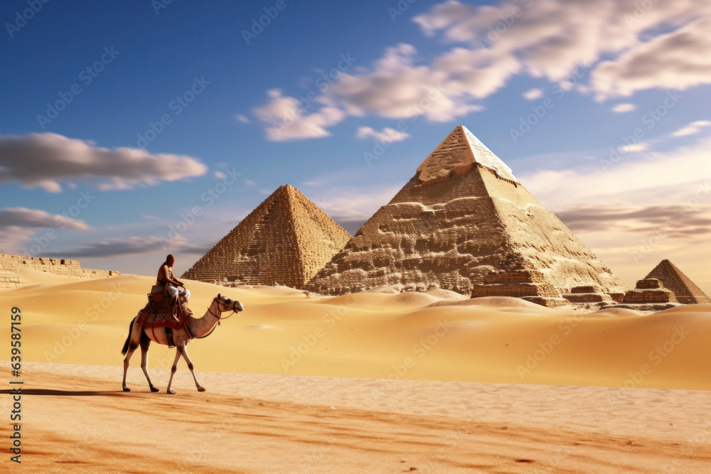 Unveiling Egypt's Ancient Wonders: A Tourist's Expedition Through Giza's Breathtaking Pyramids 