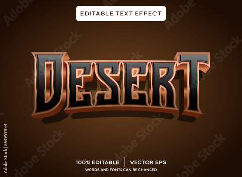 desert 3D editable text effect