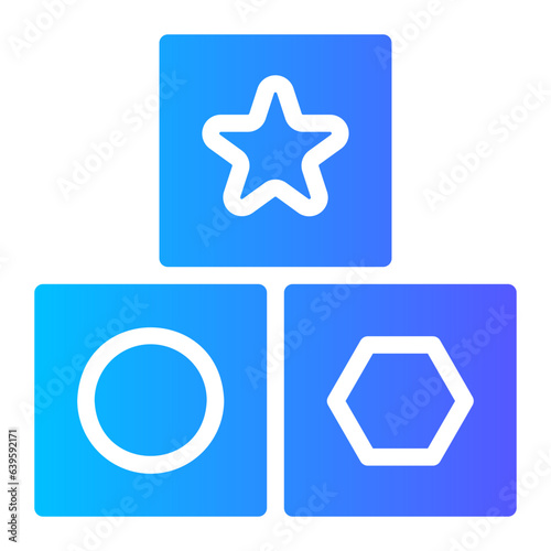 blocks gradient icon