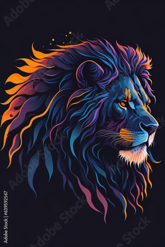 a-silhouette-design-of-a-lion -sunset-design -t--shirt-art