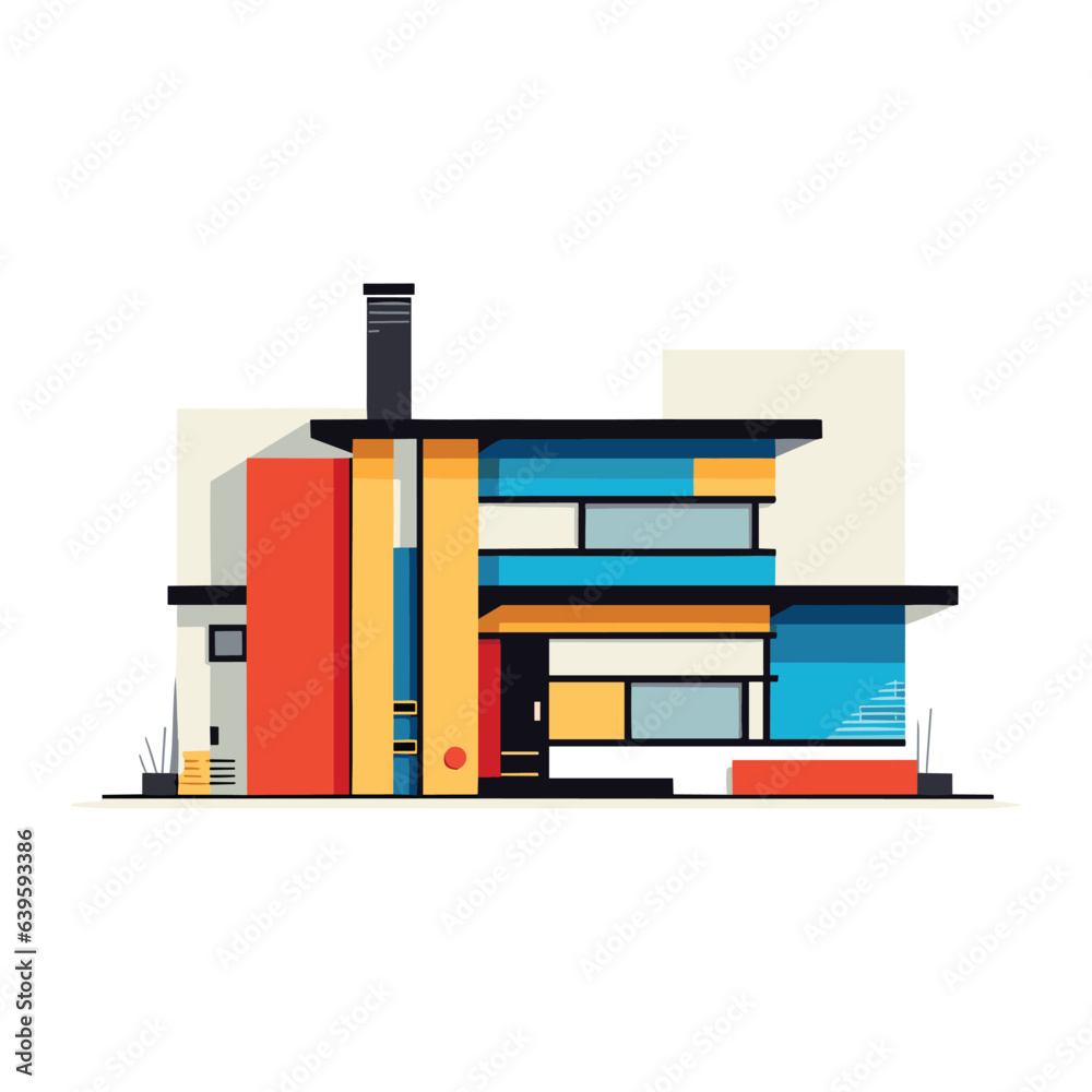 3d flat vector house home real estate logo illustration vector rental property coloring book page
