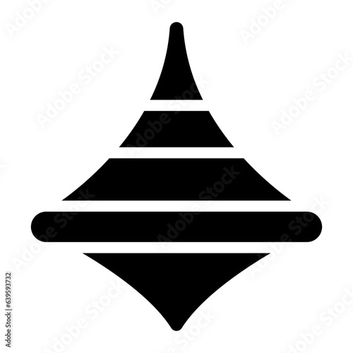 spinning top glyph icon