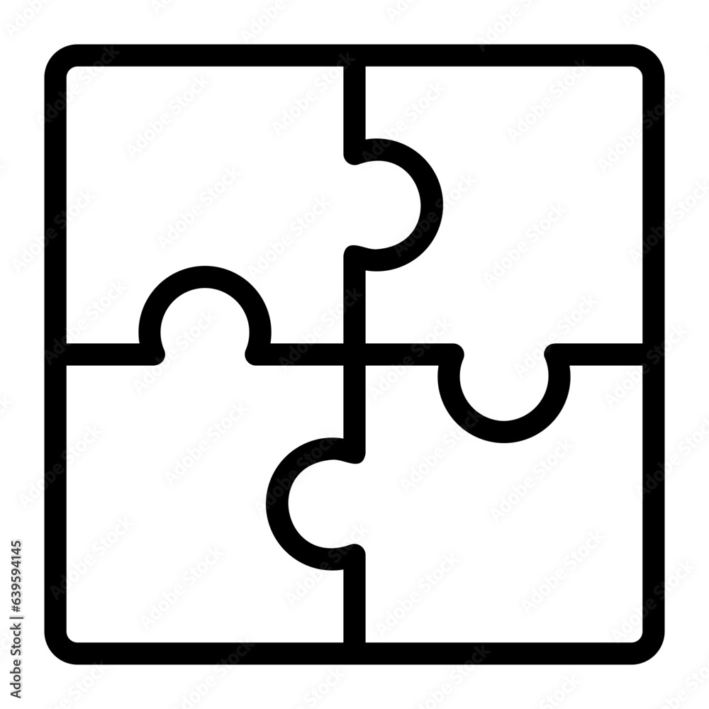 puzzle line icon puzzle line icon