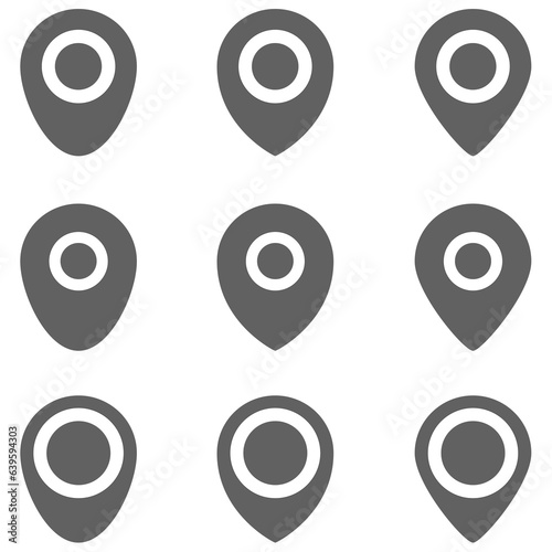 checkin icon, check in icon, location pin icon, map pin place marker, location icon