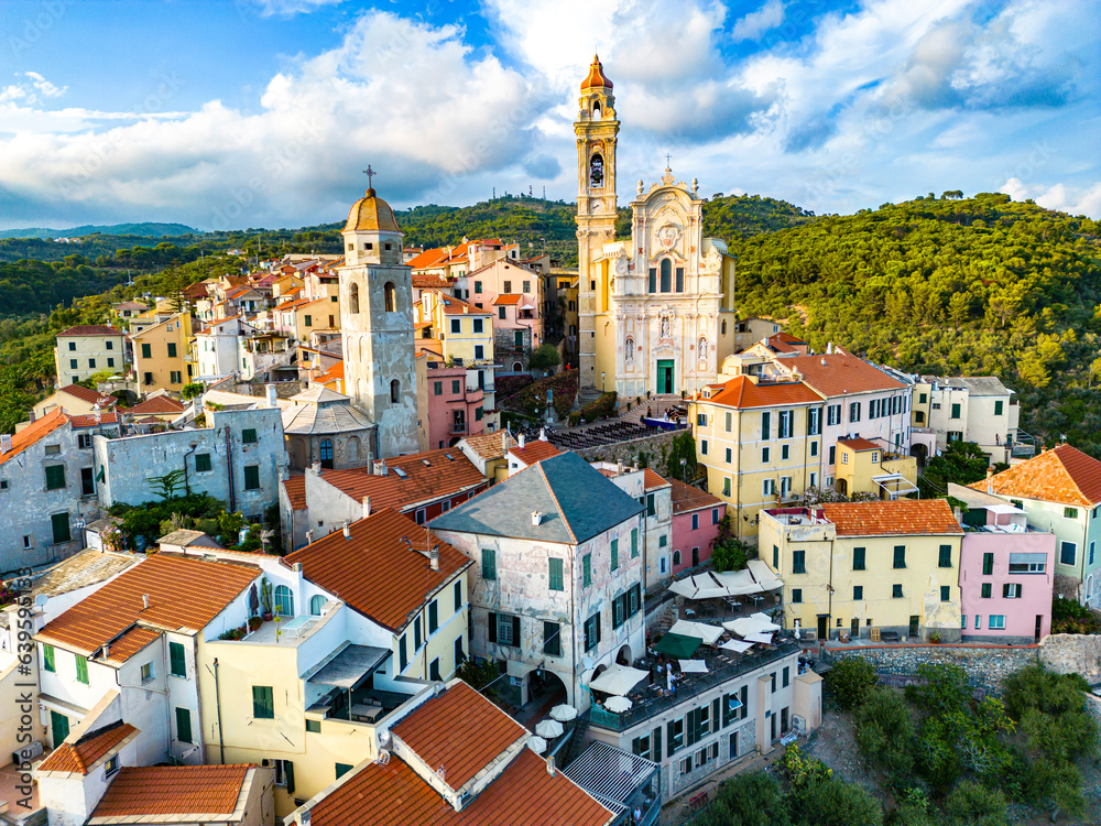 Fototapeta premium The village of Cervo on the Italian Riviera, Liguria, Italy