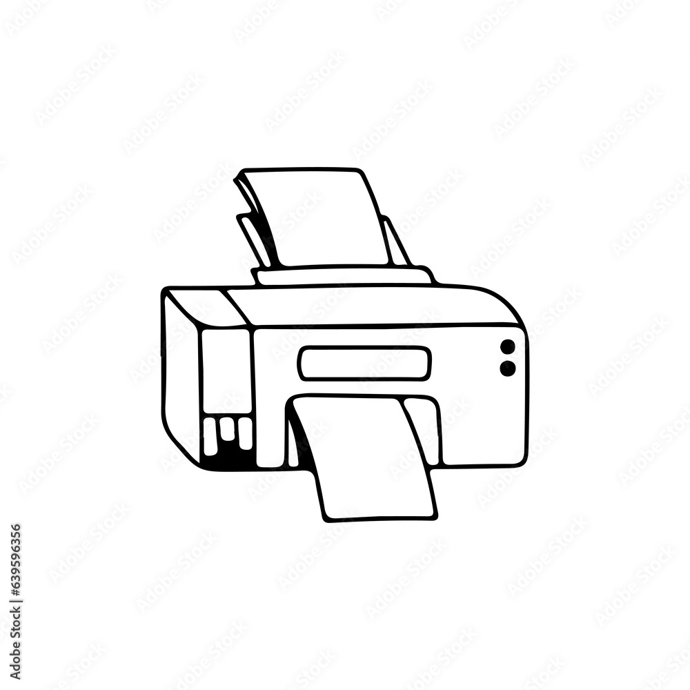 printer machine vector illustration concept printer machine vector illustration concept