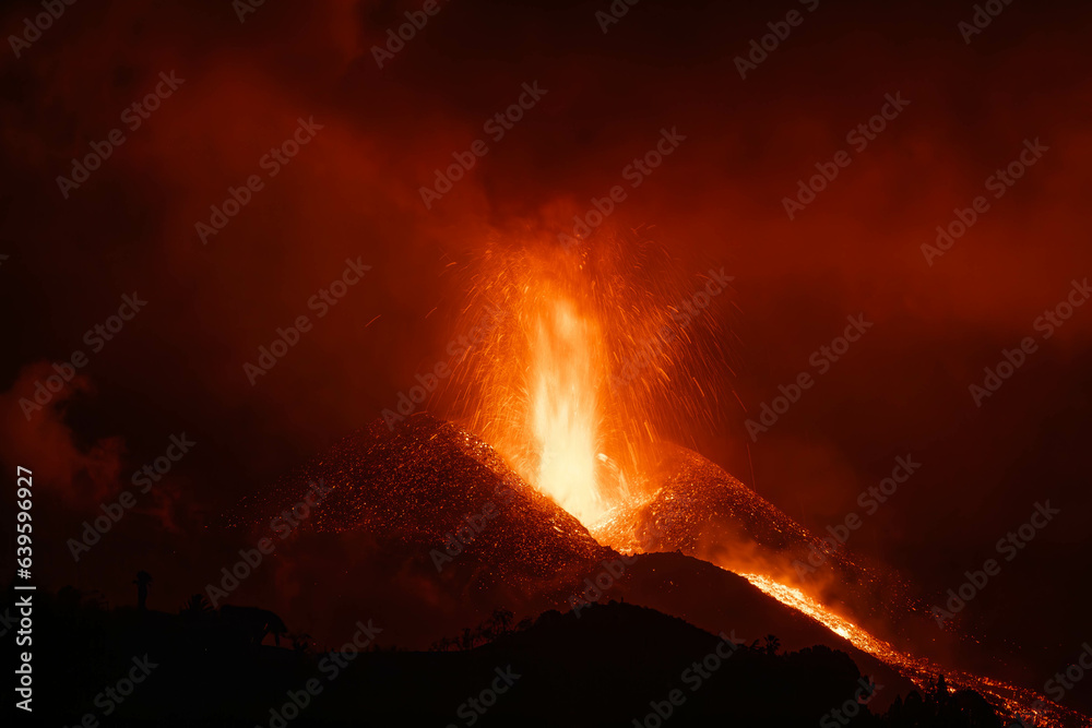 Eruption of Volcano Tajogaite, Cumbre Vieja, La Palma
