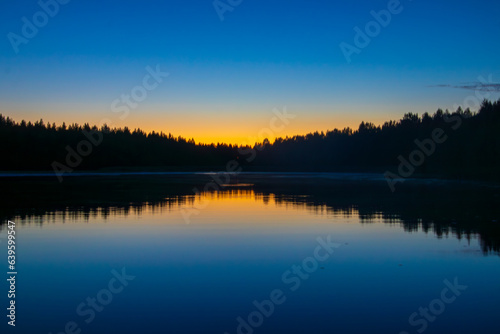 sunset over the lake