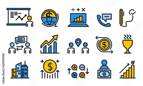 Flat web icon vector set. development, search, traffic, documents, creative processes, business and finance, office and business, security and protection, shopping and commerce