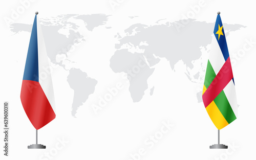 Czech Republic and Central African Republic flags for official me