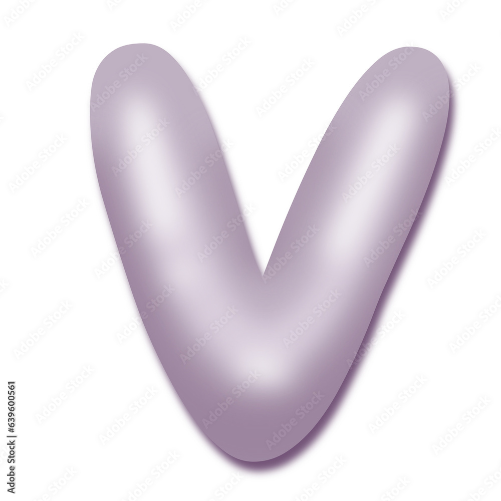 V English alphabet Balloon. purple pastel balloons for text, letter, holiday. Festive, realistic V English alphabet Balloon. purple pastel balloons for text, letter, holiday. Festive, realistic