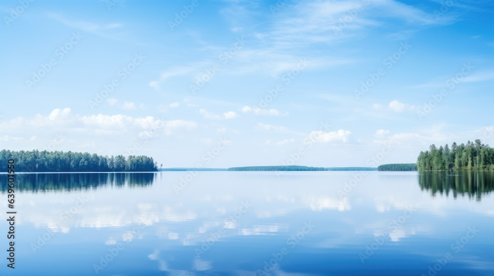reflection of trees in water. Generative AI reflection of trees in water. Generative AI