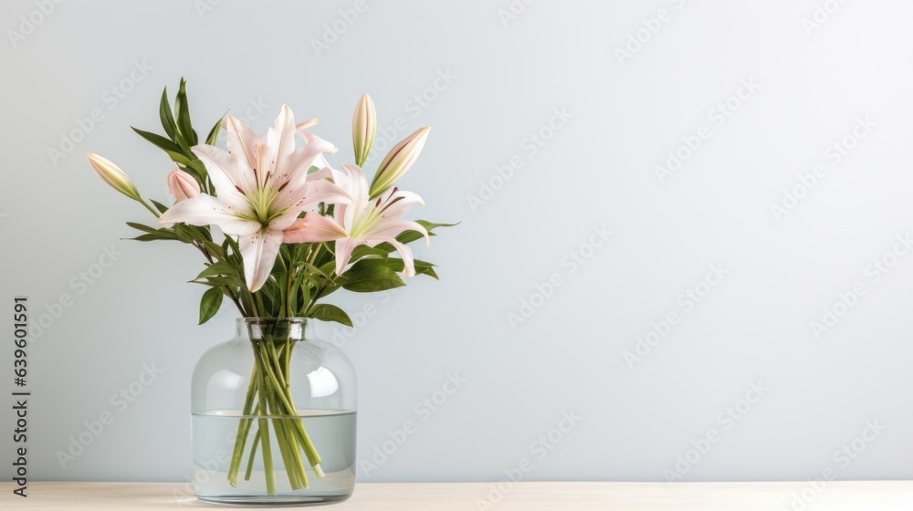 flowers in vase. Generative AI flowers in vase. Generative AI