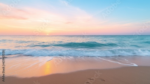 sunset on the beach. Generative AI © ArtSpree