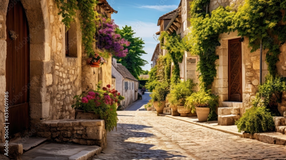 street in the old town. Generative AI
