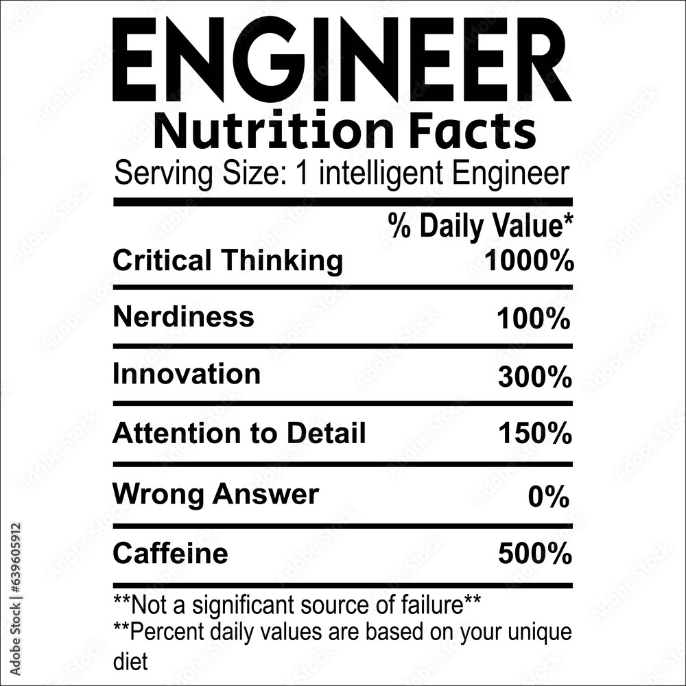 Engineer Nutrition Facts Engineer Nutrition Facts