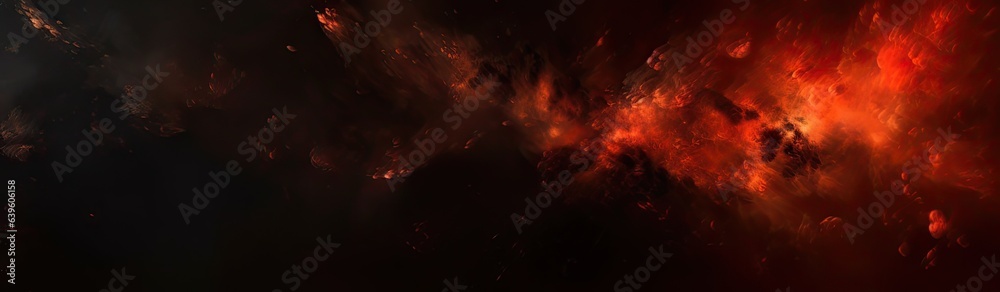 Inferno unleashed. Fiery dance. Burning passion. Abstract fire in depths. Eternal flame on black background