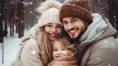 Family spends time together within the winter © Akbar