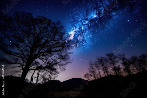 starry in the night sky ,abstract background. Galaxy with stars and space dust in night sky background with stars and space dust in the universe. Landscape with gradient star among the galaxy