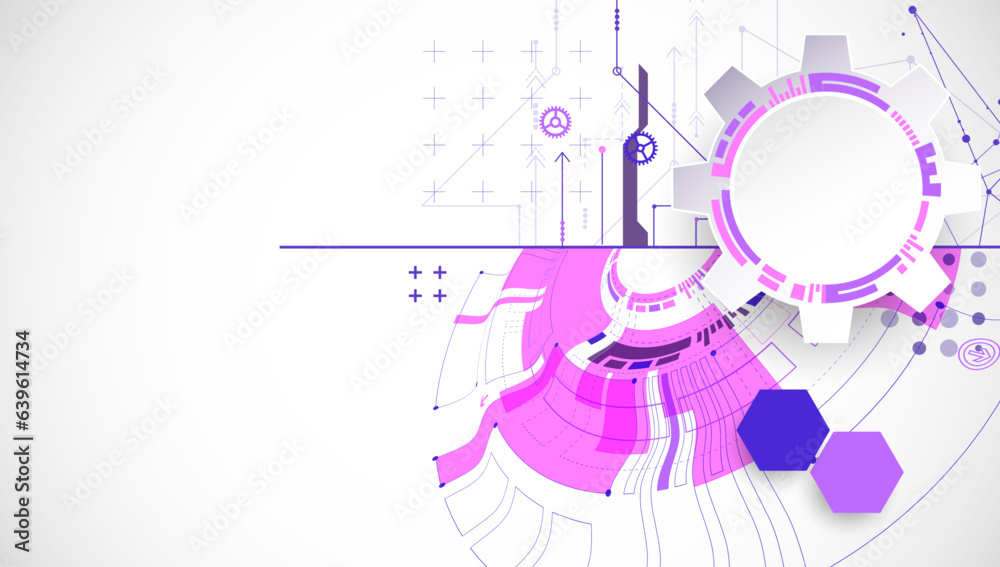 Obraz premium Scientific and technological ART concept. Abstract background with plexus effect.