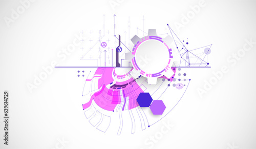 Scientific and technological ART concept. Abstract background with plexus effect.