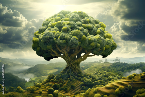 broccoli tree. fantasy landscape 