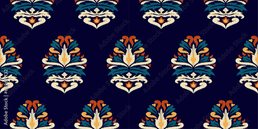 Ikat ethnic oriental seamless pattern traditional. design for clothing,fabric,carpet,wallpaper,texture,wrapping