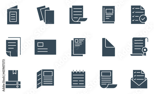 Valokuva File document icon set
