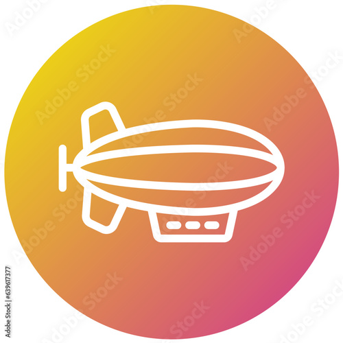 Zeppelin Vector Icon Design Illustration