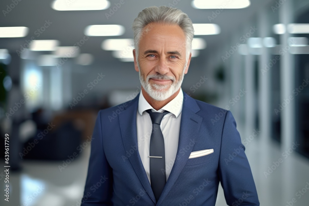 Old businessman portrait in smile expression with suit dress Old businessman portrait in smile expression with suit dress