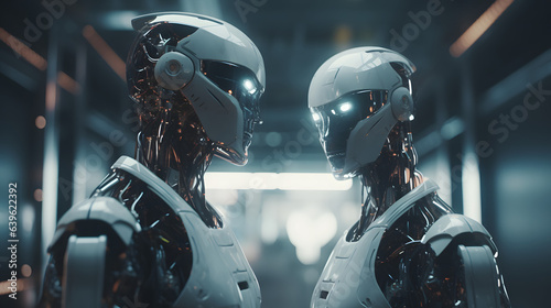 AI - powered humanoid robots interacting with humans © Hank