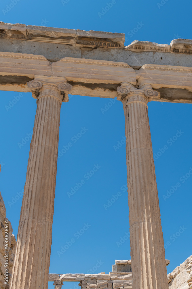 Erechtheion or Temple of Athena Polias on Acropolis hill in Athens, Greece
