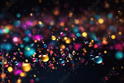 drops of water on floor, colorfull light background