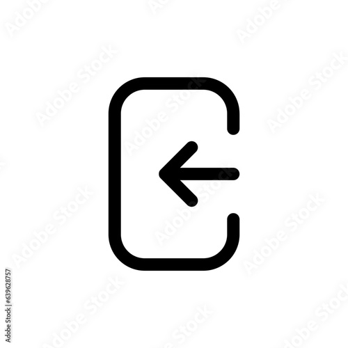 arrow Login account icon - Enter symbol, log in icon button - arrow and door icon entry symbols in filled, thin line, outline and stroke style for apps and website