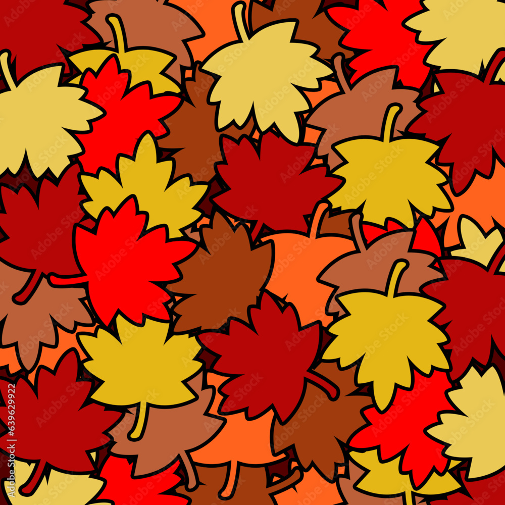 Background of maple leaves of different colors falling Background of maple leaves of different colors falling