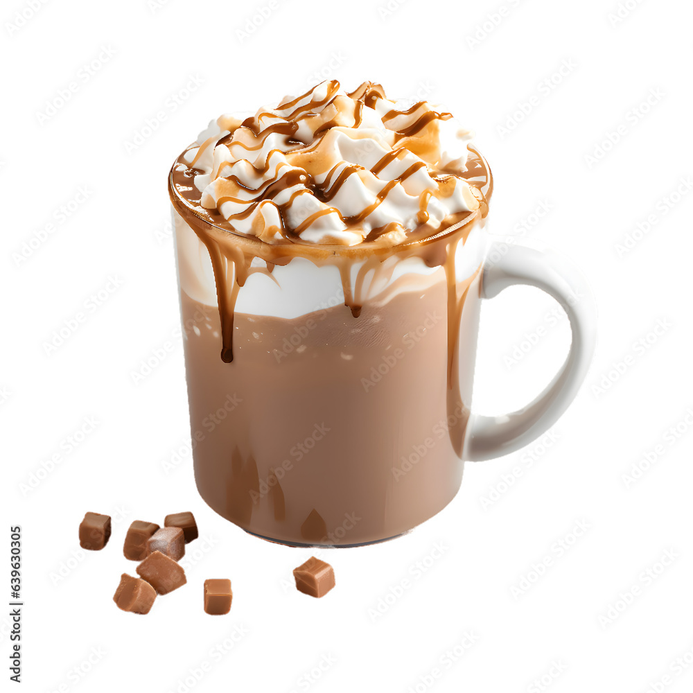 a cup of salted caramel chocolate a cup of salted caramel chocolate