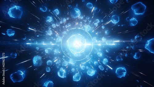 Wallpaper Mural A blue energy portal in space. Great for stories on sci-fi, space opera, interstellar travel, time travel and more.  Torontodigital.ca