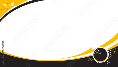 Bowling abstract background design. Sports concept