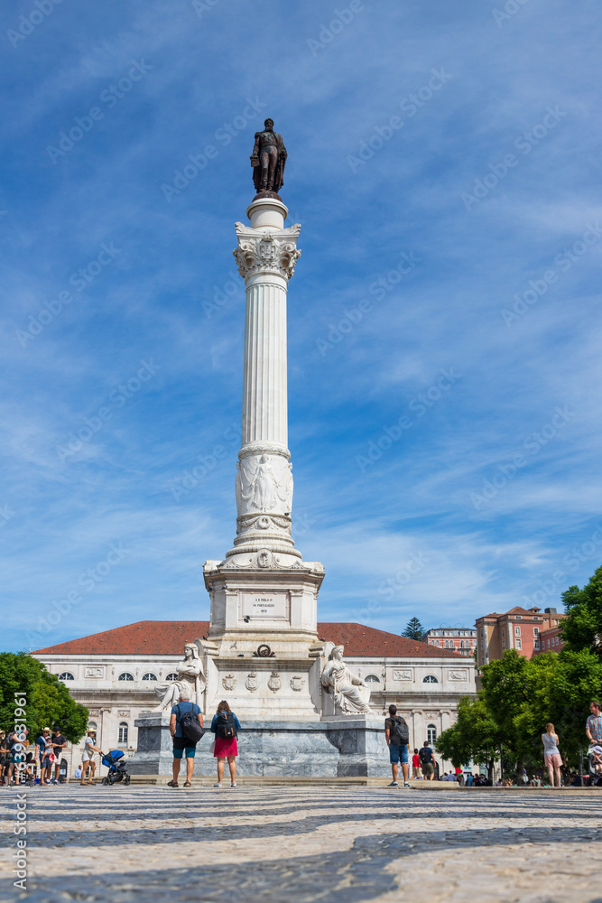 Monument to Pedro IV in Lisbon