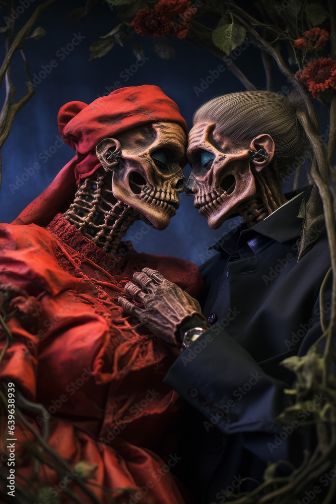 Skeletal compassionate love in grave Skeletal compassionate love in grave