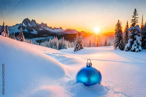 winter landscape with snow covered trees