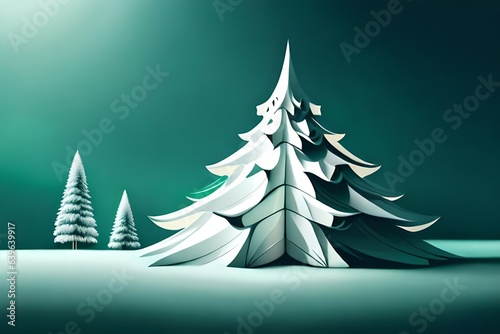Wood triangles trees and natural candles on white background. Marry Christmas...