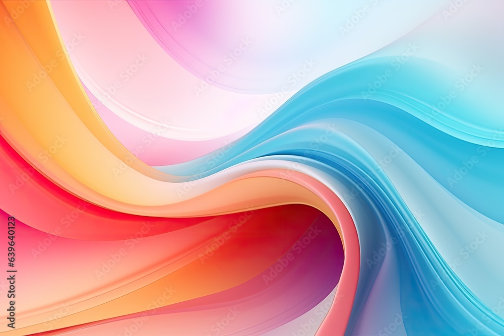 abstract background with smooth lines in pink, blue and orange colors, Abstract background. Colorful twisted shapes in motion, AI Generated abstract background with smooth lines in pink, blue and orange colors, Abstract background. Colorful twisted shapes in motion, AI Generated