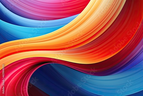 abstract background with multi-colored curved lines. 3d illustration  Abstract background. Colorful twisted shapes in motion  AI Generated