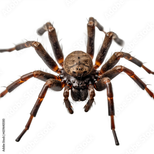 Araignée à toile entonnoir (Agelenidae spp.) avec transparence, sans background photo