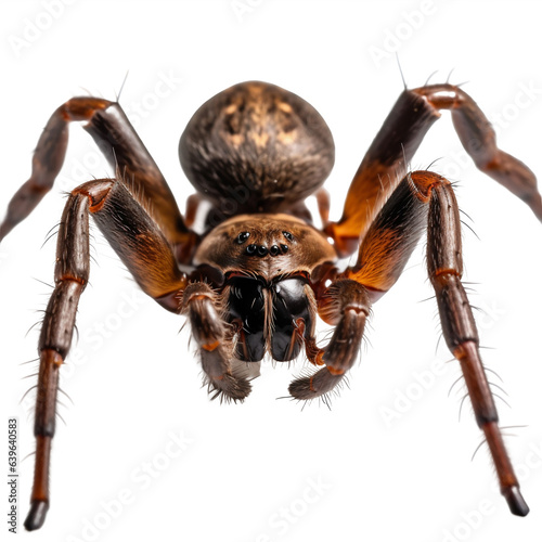 Araignée à toile entonnoir (Agelenidae spp.) avec transparence, sans background