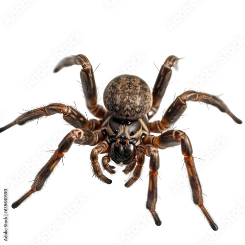 Araignée à toile entonnoir (Agelenidae spp.) avec transparence, sans background photo